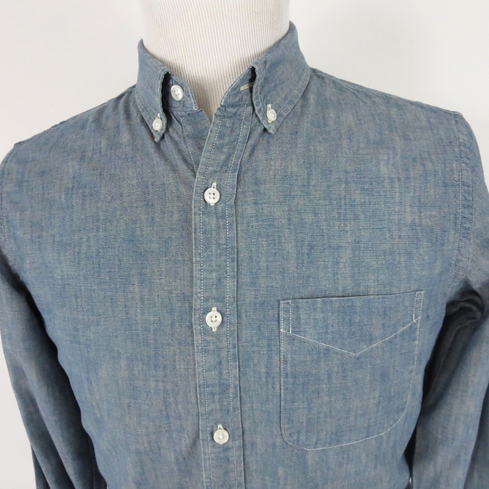 J Crew Small Slim Fit Chambray Shirt Button Up L/S - Picture 1 of 3